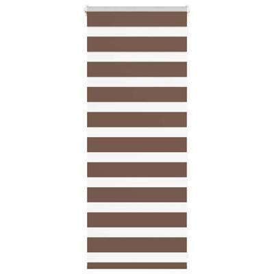 VidaXL Zebra rolgordijn 55x100 cm stofbreedte 50,9 cm polyester bruin