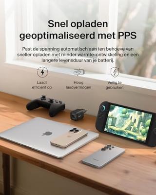 BELKIN 65W USB-C-wandlader met twee poorten - Nintendo Switch 2 - Zwart