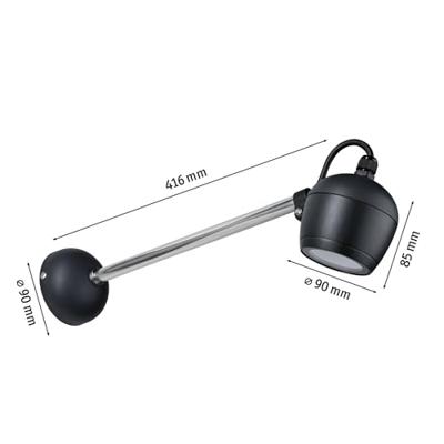 Paulmann Kikolo 94772 LED-buitenlamp (wand) LED 6.2 W Antraciet