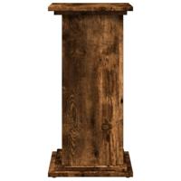 Sokkel met opbergruimte 31x30x60 cm bewerkt hout gerookt eiken - thumbnail