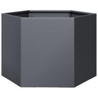 VidaXL Plantenbak zeshoek 69x60x45 cm staal antracietkleurig - thumbnail