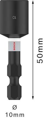Dop 1/4-stift impact cont.10mm - thumbnail