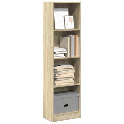 Boekenkast 40x24x143 cm bewerkt hout sonoma eikenkleurig Boekenkast 40x24x143 cm bewerkt hout sonoma eikenkleurig
