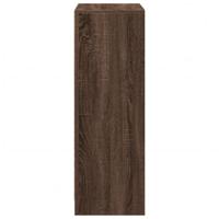 Dressoir met LED 72x34x100 cm bewerkt hout bruin eikenkleur - thumbnail