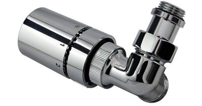 Ben radiatorkraan zijaansluiting haaks verkeerd rechts chroom