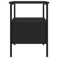 Nachtkastjes 2 st 34x36x50 cm bewerkt hout zwart - thumbnail