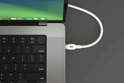 Hyper HyperJuice silicone USB-C naar USB-C kabel (2m/240W) - White - thumbnail