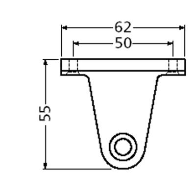 Zadel v. vlakke leuning naturel