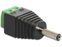 Delock 65434 DC (stroom) Adapter [1x DC-bus 3,5 - 1x 2-polig] Zwart, Groen, Zilver - thumbnail