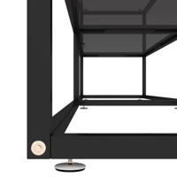 Tv-meubel 220x40x40,5 cm gehard glas zwart - thumbnail