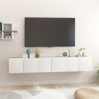 VidaXL Tv-hangkasten 3 st 60x30x30 cm wit