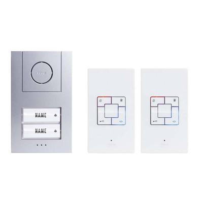 m-e modern-electronics Vistus AD ALU 4020 S Vistus Complete set voor Deurintercom Kabelgebonden Tweegezinswoning Zilver