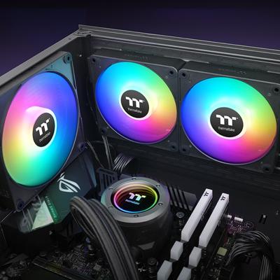 Thermaltake CT120 EX PC-ventilator Zwart Incl. LED-verlichting