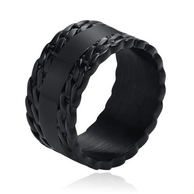 Edelstaal Heren Ring - Double Cuban Wide-20mm Edelstaal Heren Ring - Double Cuban Wide-20mm