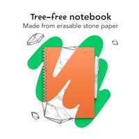 MOYU Uitwisbaar notitieboek - hardcover a5 - lovely leaf - thumbnail
