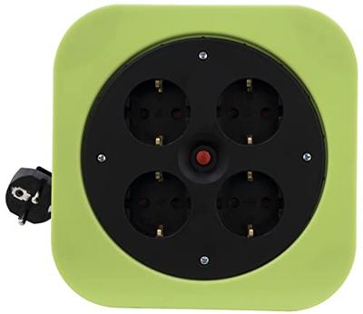 REV 0010012400 Kabelhaspel 10.00 m Zwart Randaarde stekker