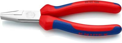 Knipex Platbuigtang verchroomd met meer-componentengrepen 160 mm - 2005160