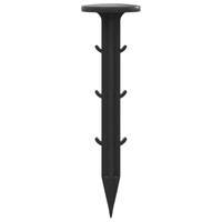 VidaXL Grondpennen 100 pcs zwart ø3 x 11 cm kunststof - thumbnail