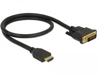 Delock 85651 HDMI naar DVI 24+1 kabel bidirectioneel 0,5 m - thumbnail
