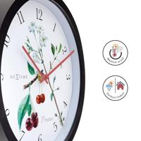 NeXtime NE-4314 Buitenklok Prunus 30.5 cm Zwart/Wit - thumbnail