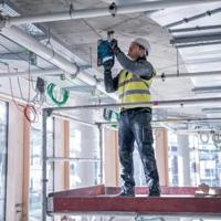 Bosch Blauw GBH 18V-22 Accu Boorhamer + Stofafzuiging GDE 18V-12 | Zonder accu&apos;s en lader | In L-Boxx - 0611924004 - thumbnail