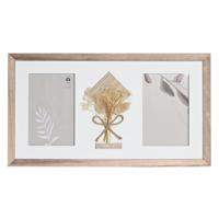 Fotolijsten DKD Home Decor 39 x 1,2 x 22 cm Kristal Natuurlijk Wit Shabby Chic - thumbnail