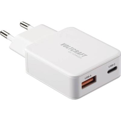 VOLTCRAFT UC-1C1A45W01 USB-oplader 45 W 1x USB-A, 1x USB-C Fast Charge, USB PD 3.0 Wit GaN