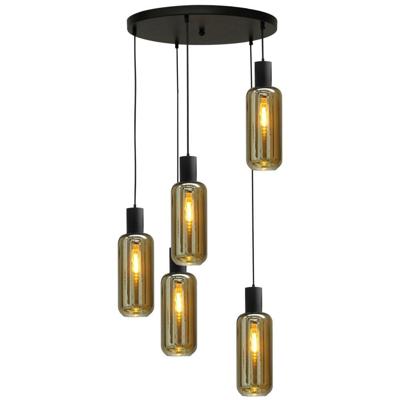 Masterlight HanglampBounty 5-lichts zwart - 2472-05-05-50-5-5