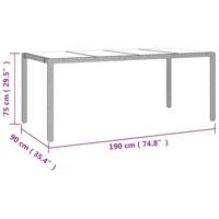 9-delige Bistroset met kussens poly rattan beige - thumbnail