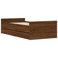 Bedframe met lades bruin eikenkleur 100x200 cm - thumbnail