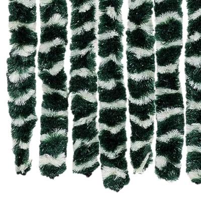 Vliegengordijn 118x220 cm chenille groen en wit - thumbnail