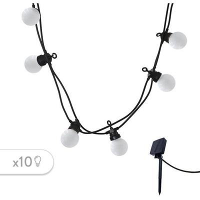 Lichtslinger op zonne-energie - LUMISKY - PARTY MILKY SOLAR - 5,70 m - 8 standen - 10 warm witte LED-bollen