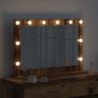 VidaXL Schmink spiegel rechthoekig met spiegel oudhout 80 x 55 x 18 cm - thumbnail