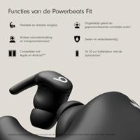 Beats - Powerbeats Fit - draadloze oortjes met ruisonderdrukking en een ultieme stabiele pasvorm, IPX4, tot 30 uur batterijduur met de oplaadcase. Compatibel met Apple en Android - gitzwart - thumbnail