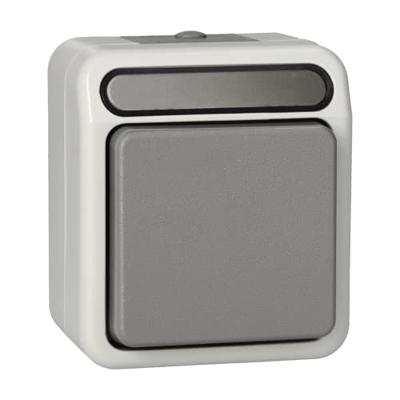 Merten 4074986 AquaStar Compleet Kruisschakelaar spatwaterdicht Lichtgrijs 1-voudig 1 stuk(s)