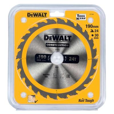 DeWalt Accessoires Cirkelzaagblad 190x30x24t, positief 16°, kerf 1,8mm - DT1944-QZ DeWalt Accessoires Cirkelzaagblad 190x30x24t, positief 16°, kerf 1,8mm - DT1944-QZ