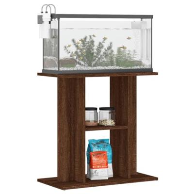 Aquariumstandaard 60x30x60 cm bewerkt hout bruin eikenkleur - thumbnail
