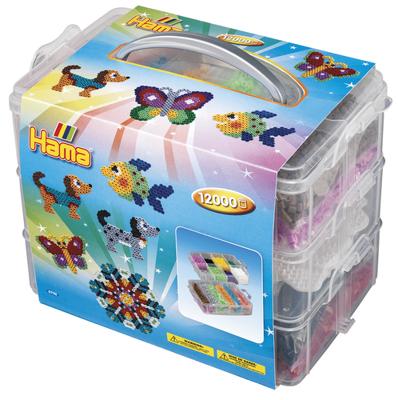Hama strijkkralenset in sorteerbak, 12.000st.