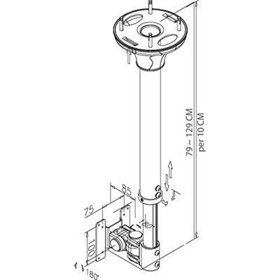 Neomounts FPMA-C100 monitor plafondsteun bevestiging