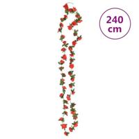 Kunstbloemslingers 6 st 240 cm rood - thumbnail