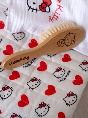 HELLO KITTY houten babyborstel bruin