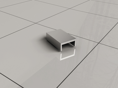 Wiesbaden Afdekkapje Slim tbv Muurprofiel Chroom