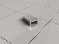 Wiesbaden Afdekkapje Slim tbv Muurprofiel Chroom - thumbnail