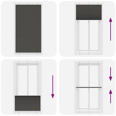 Pliss rolgordijn 110x200cm stofbreedte 109,4cm polyester zwart