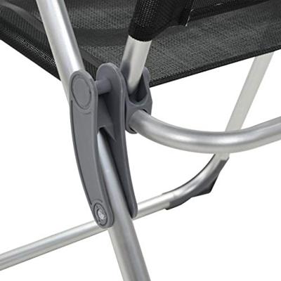 Campingstoelen inklapbaar aluminium zwart 4 st - thumbnail