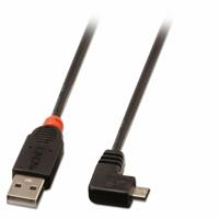 LINDY 31977 2m USB Micro-B Kabel, 90 Graad Rechte hoek - thumbnail