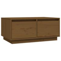 Salontafel 80x50x35 cm massief grenenhout honingbruin - thumbnail