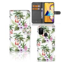 Samsung Galaxy M21 | M30s | Telefoonhoesje | Met pasjeshouder | Flamingo Palms - thumbnail