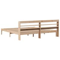 Bedframe zonder matras massief grenenhout 200x200 cm - thumbnail