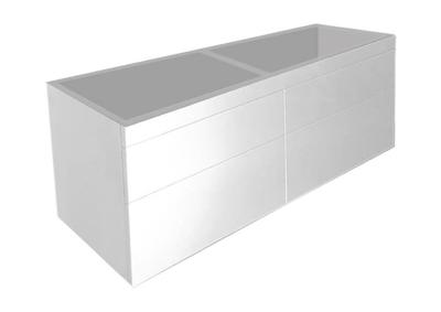 Onderkast Best Design Beauty Greeploos 120 cm 4 Laden Glanzend Wit Onderkast Best Design Beauty Greeploos 120 cm 4 Laden Glanzend Wit